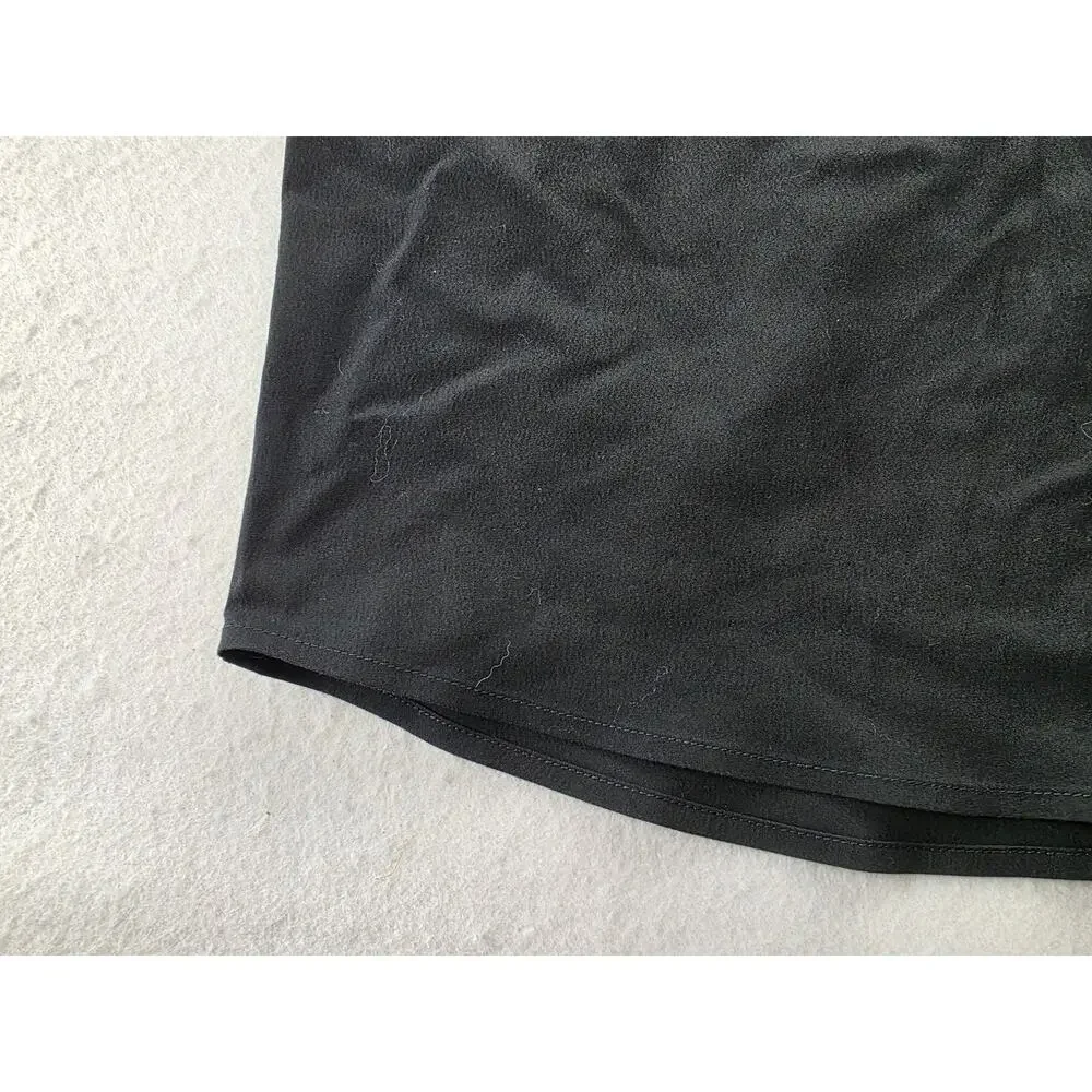 Untuckit For Her Womens Button Down Black Shirt Size 10